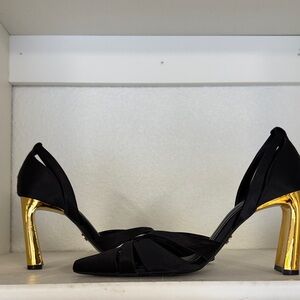 Zara Black and Gold Heels